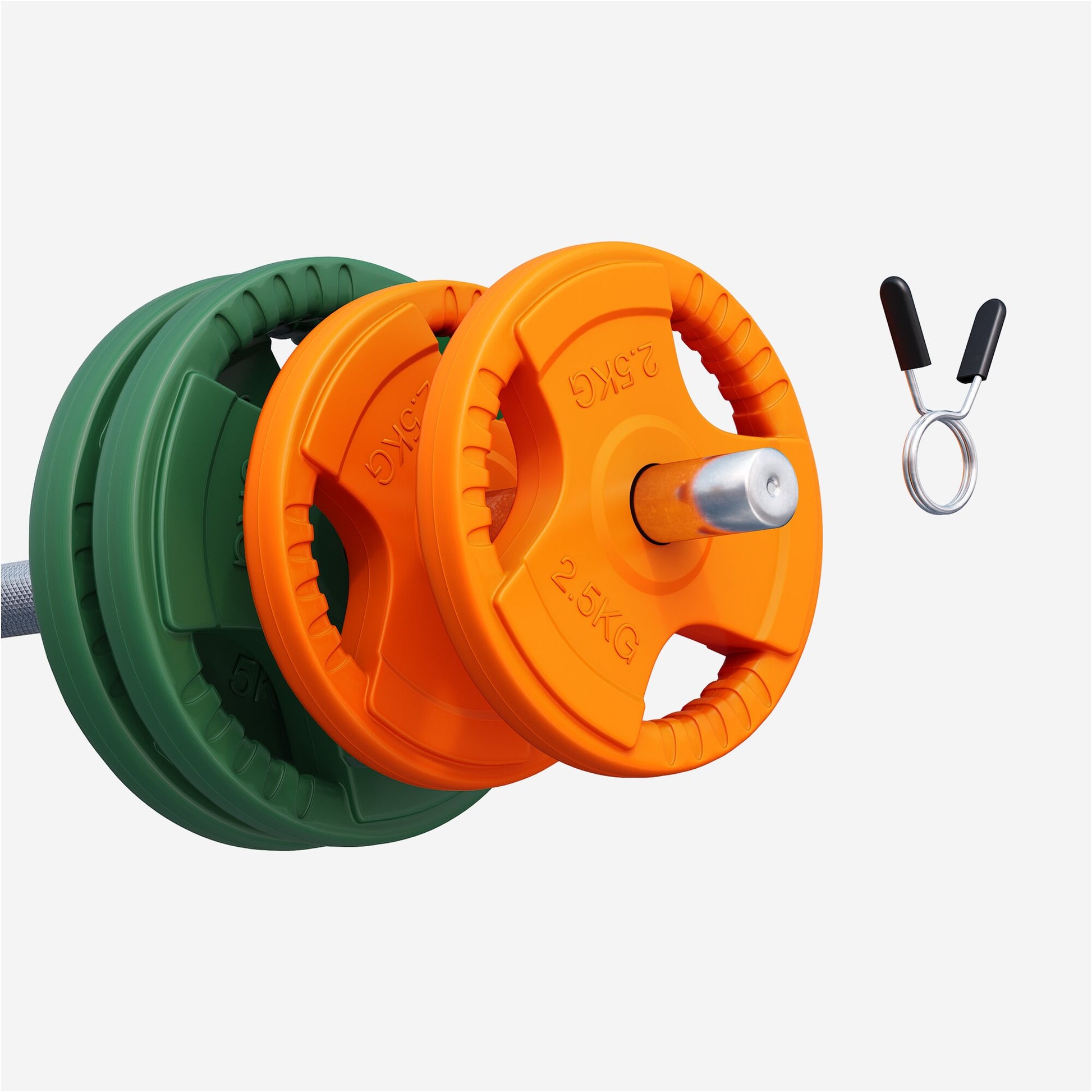 Hantelscheibe 30/31 mm Gummi Gripper 1,25-25 KG - Gorilla Sports DE