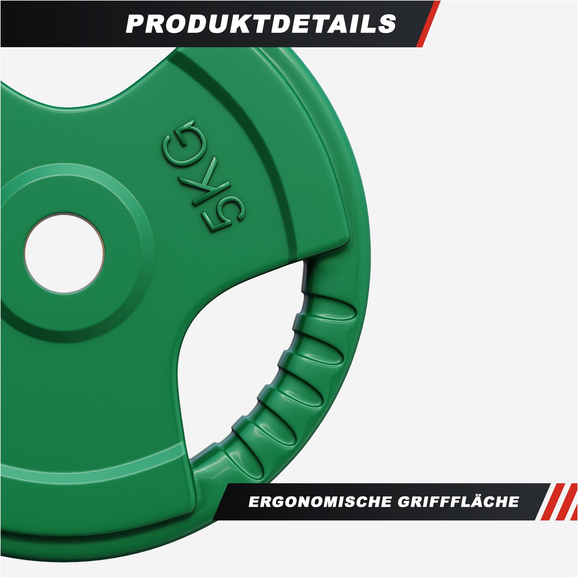 Hantelscheibe 30/31 mm Gummi Gripper 1,25-25 KG - Gorilla Sports DE