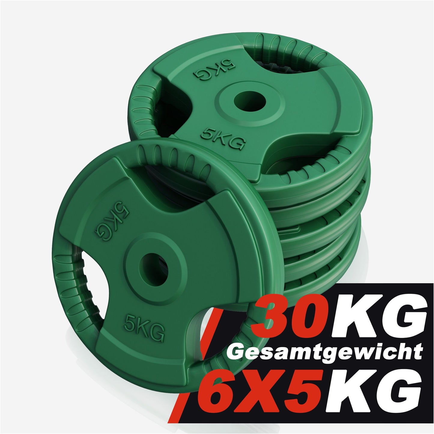Hantelscheibe 30/31 mm Gummi Gripper 1,25-25 KG - Gorilla Sports DE