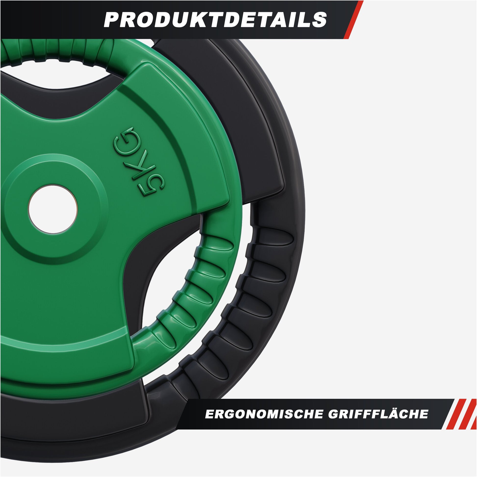 Hantelscheibe 30/31 mm Gummi Gripper 1,25-25 KG - Gorilla Sports DE