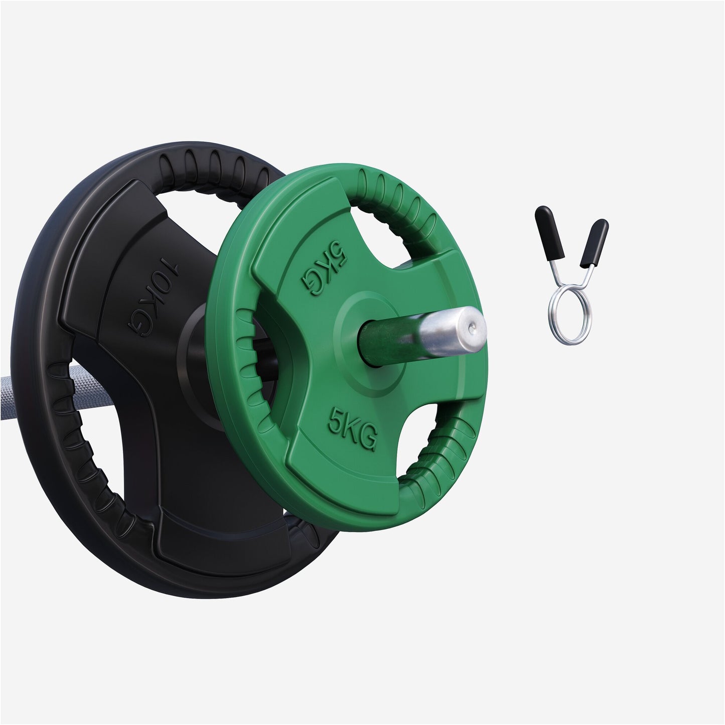 Hantelscheibe 30/31 mm Gummi Gripper 1,25-25 KG - Gorilla Sports DE