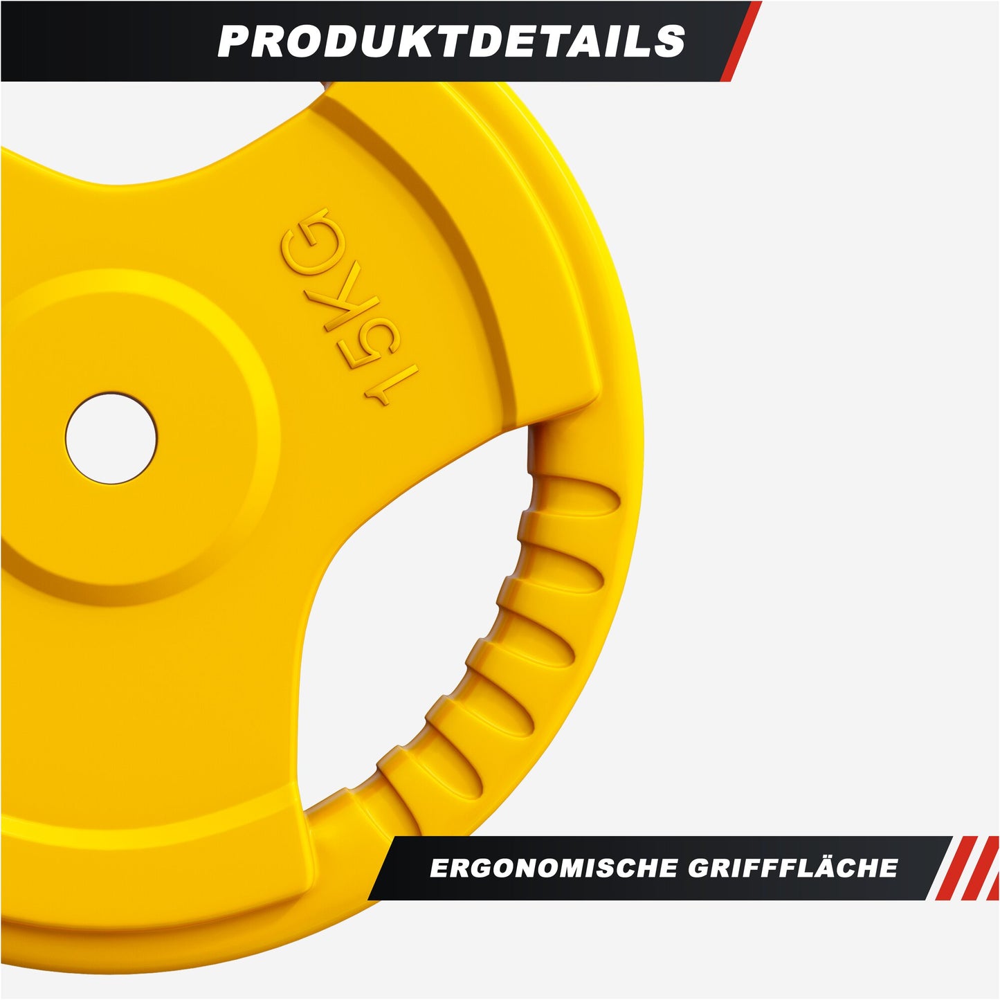 Hantelscheibe 30/31 mm Gummi Gripper 1,25-25 KG - Gorilla Sports DE
