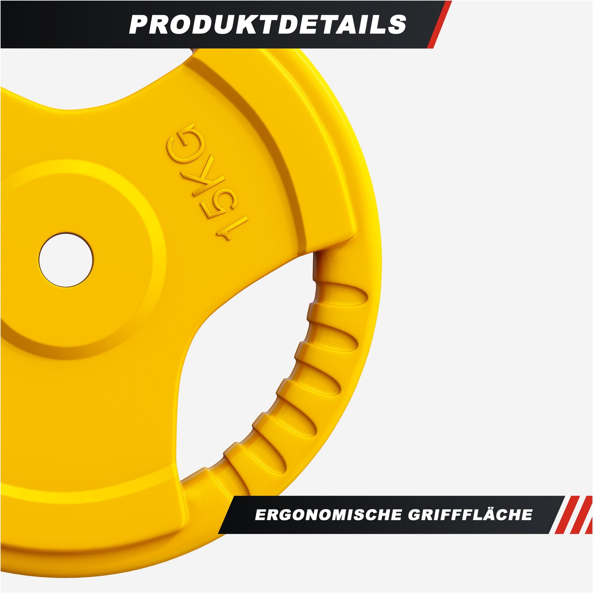 Hantelscheibe 30/31 mm Gummi Gripper 1,25-25 KG - Gorilla Sports DE