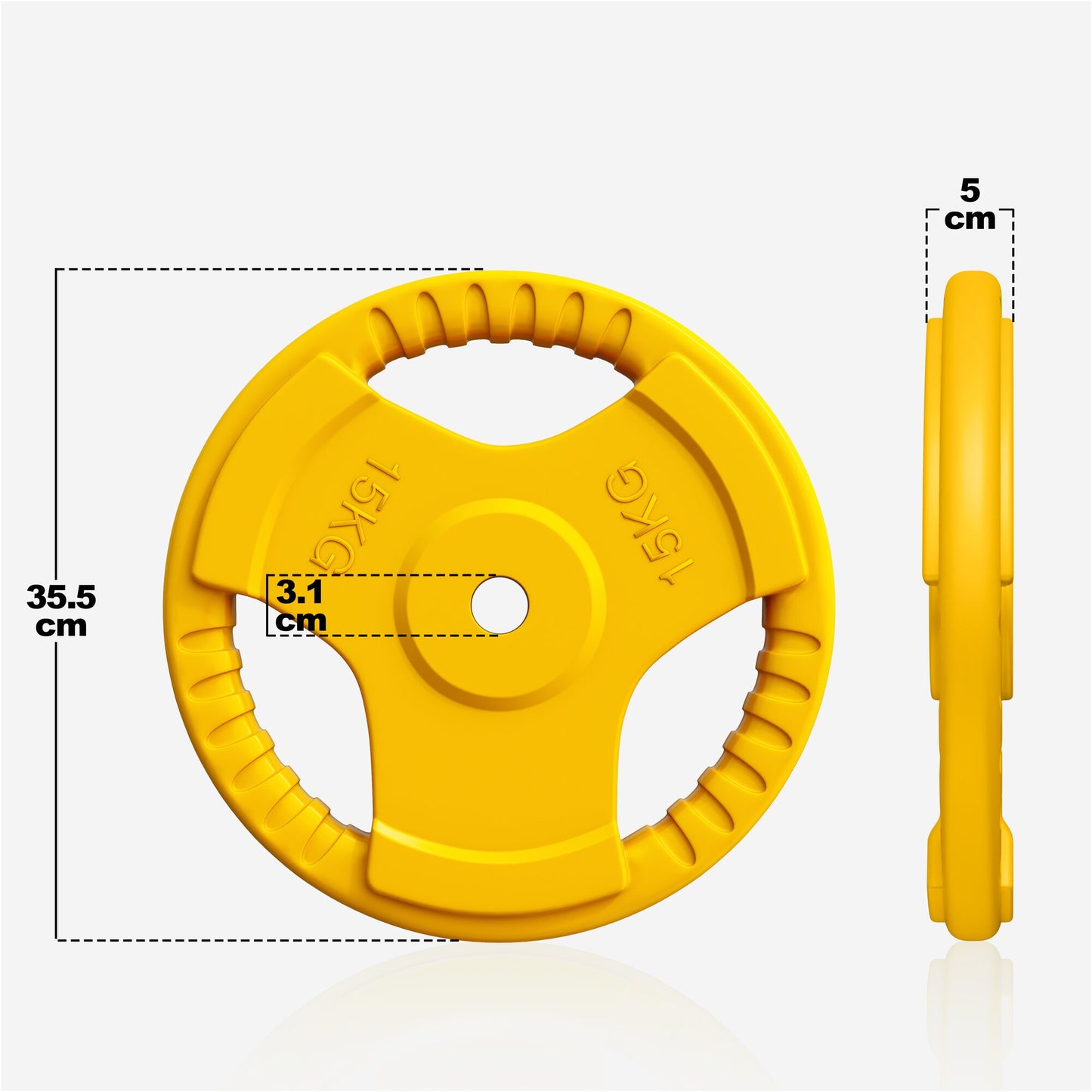 Hantelscheibe 30/31 mm Gummi Gripper 1,25-25 KG - Gorilla Sports DE