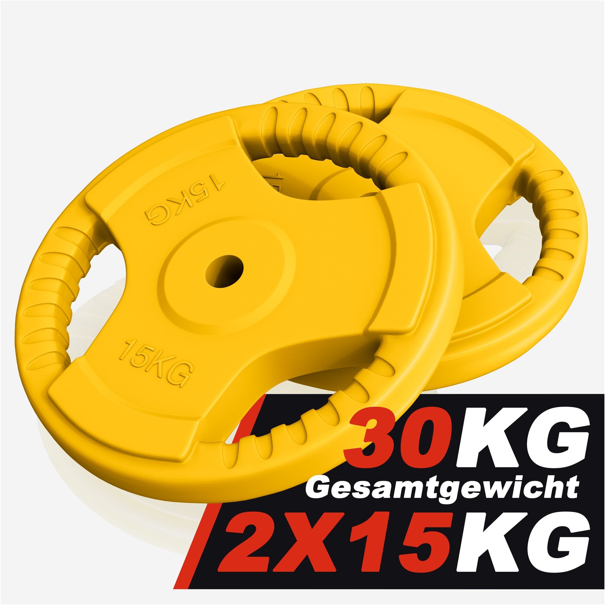 Hantelscheibe 30/31 mm Gummi Gripper 1,25-25 KG - Gorilla Sports DE