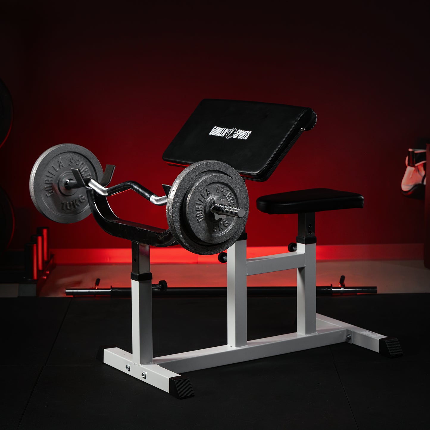 Curlbank verstellbar inkl Curlset Gusseisen 38 kg