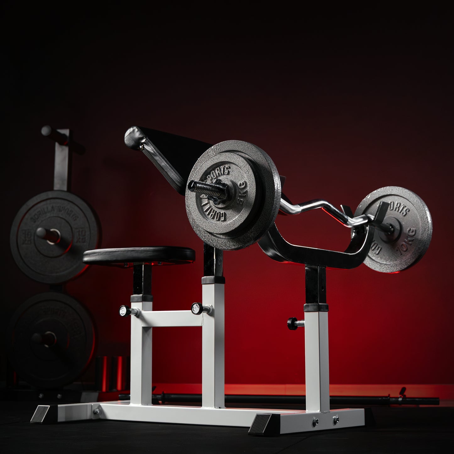 Curlbank verstellbar inkl Curlset Gusseisen 38 kg
