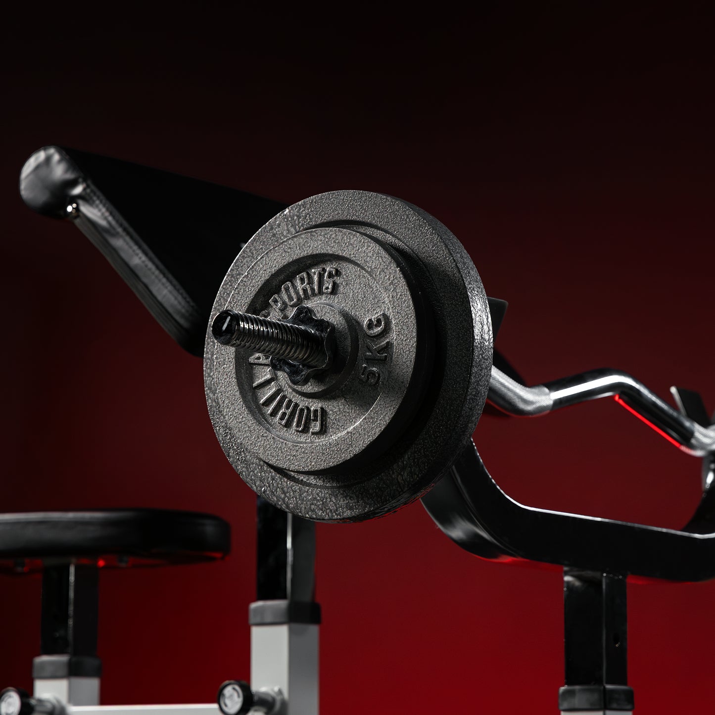 Curlbank verstellbar inkl Curlset Gusseisen 38 kg