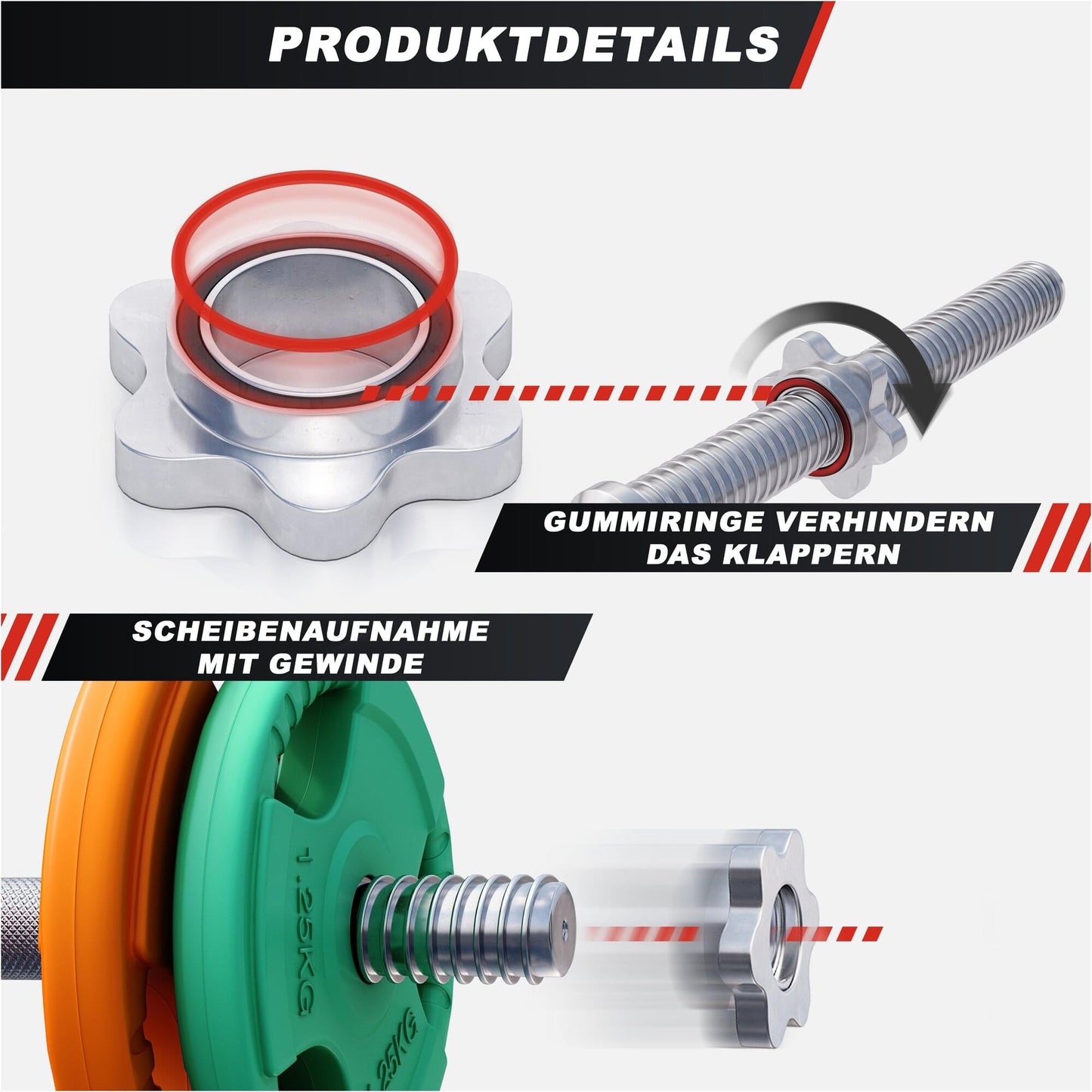 Kurzhantelset Gummi Gripper 20 kg - Gorilla Sports DE