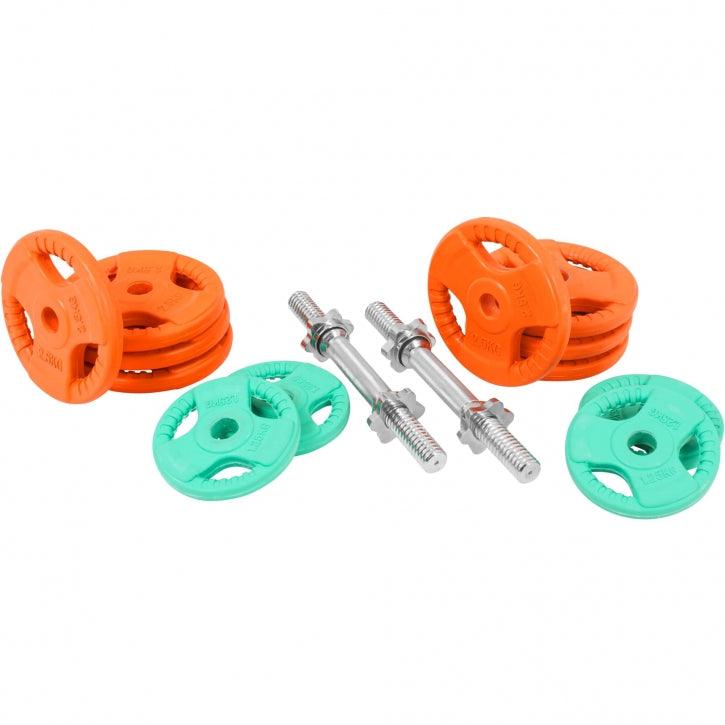 Kurzhantelset Gummi Gripper 30 kg - Gorilla Sports DE