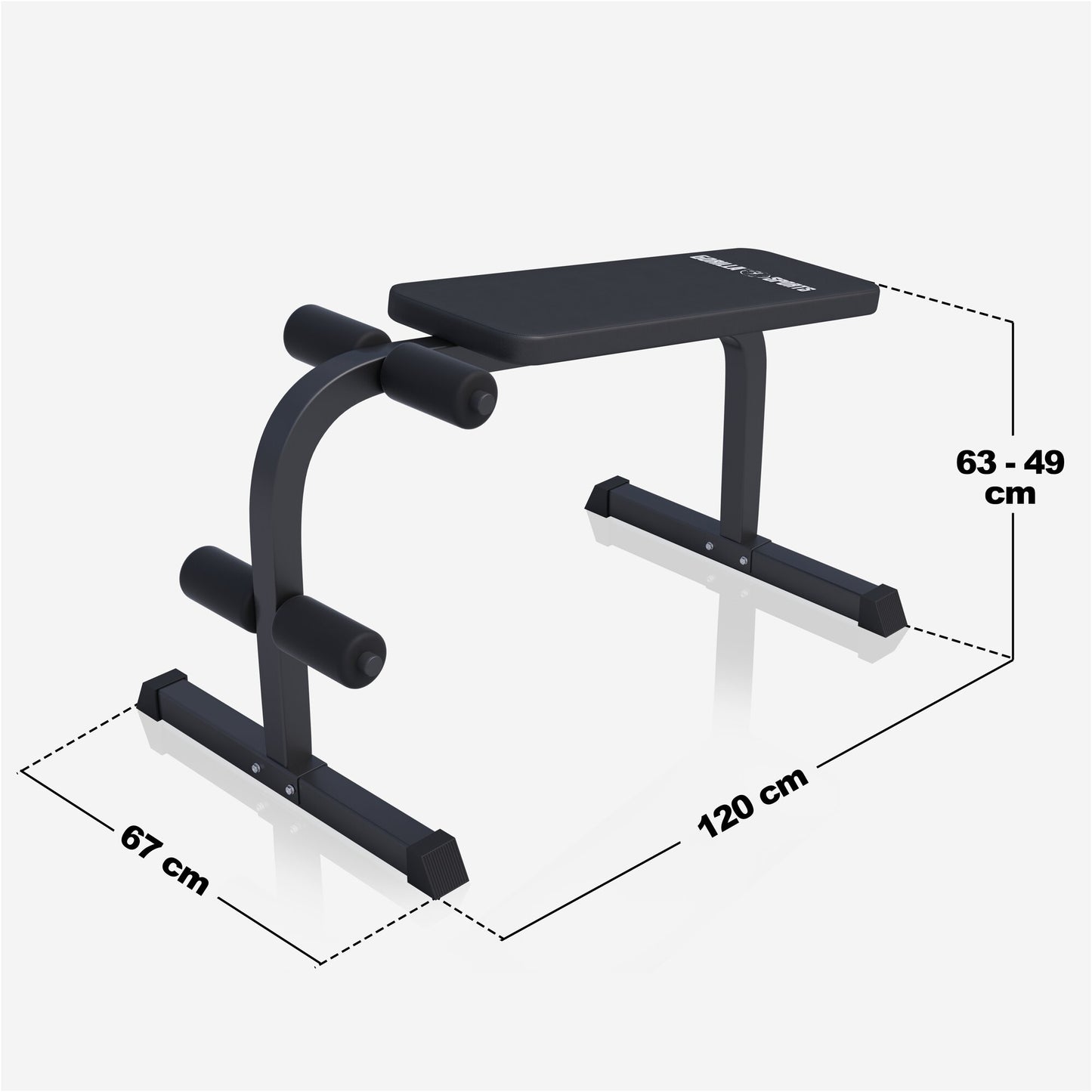 Sit Up Hantelbank Weiss/Schwarz - Gorilla Sports DE