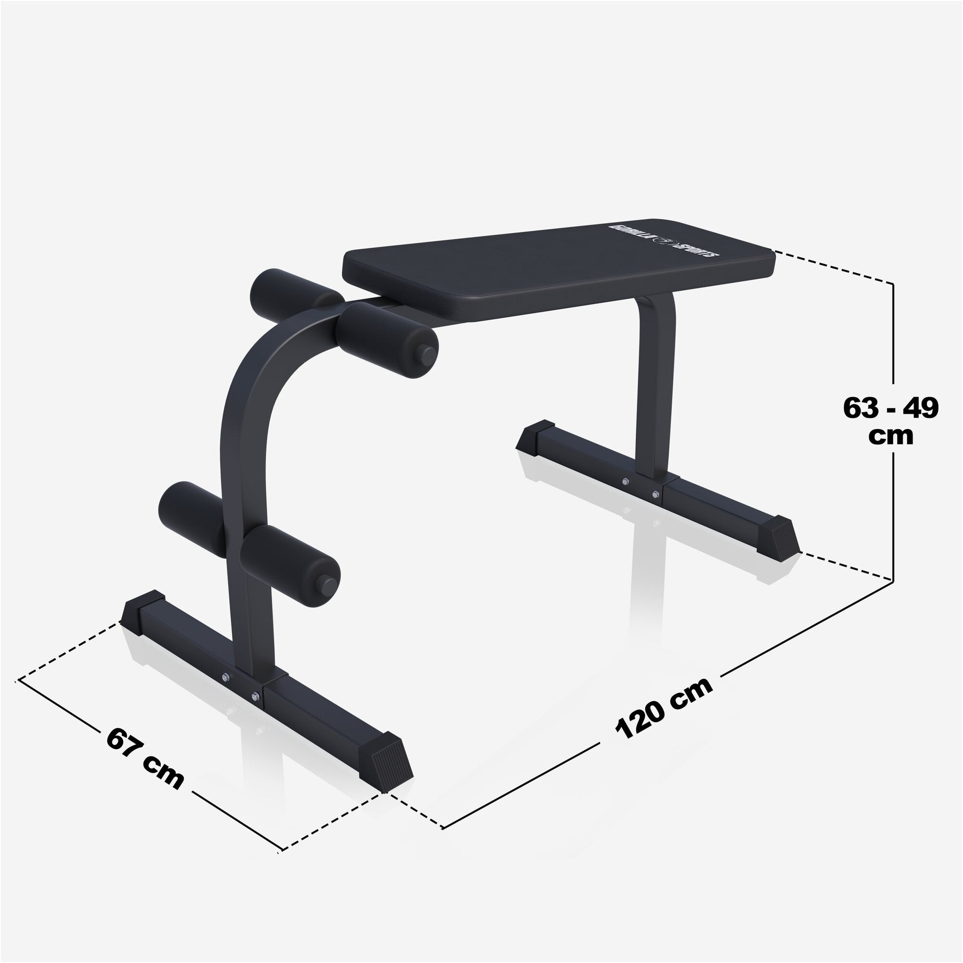 Sit Up Hantelbank Weiss/Schwarz - Gorilla Sports DE