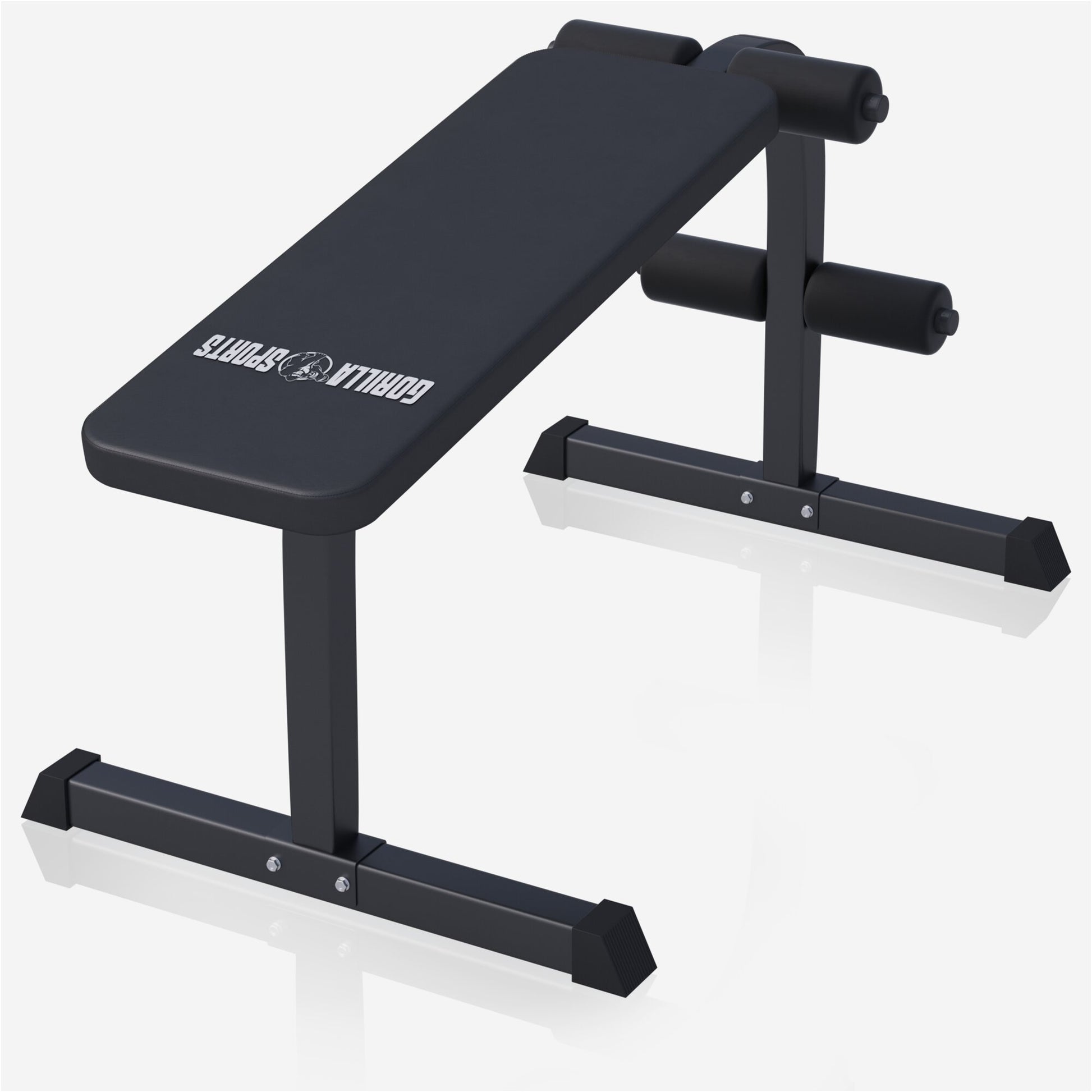Sit Up Hantelbank Weiss/Schwarz - Gorilla Sports DE