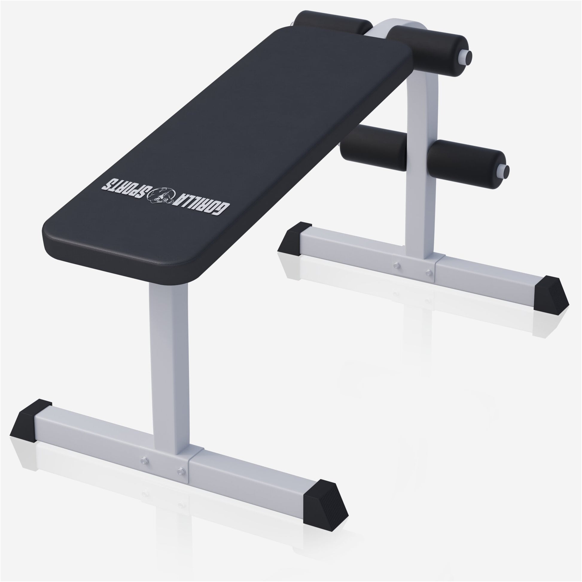 Sit Up Hantelbank Weiss/Schwarz - Gorilla Sports DE