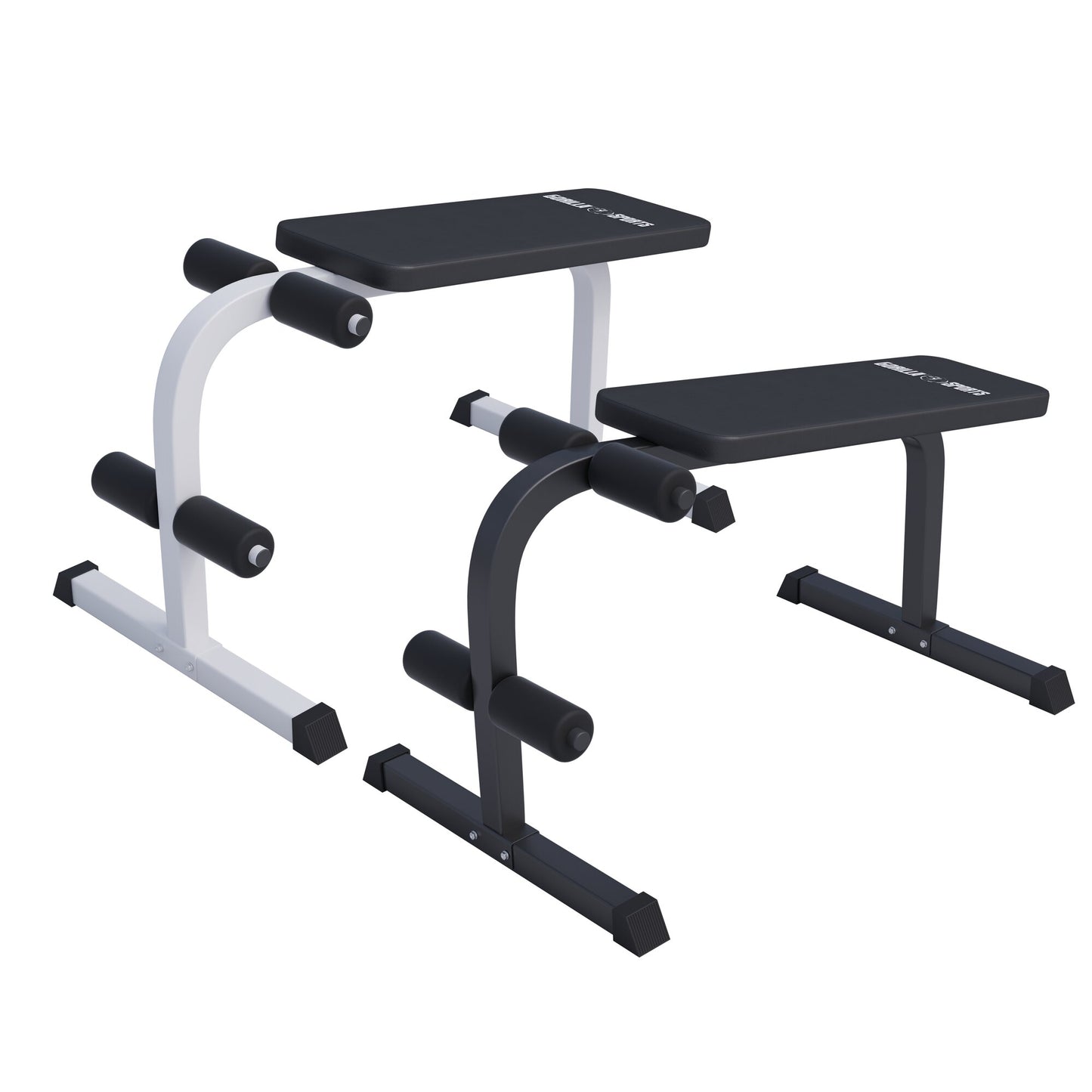 Sit Up Hantelbank Weiss/Schwarz - Gorilla Sports DE