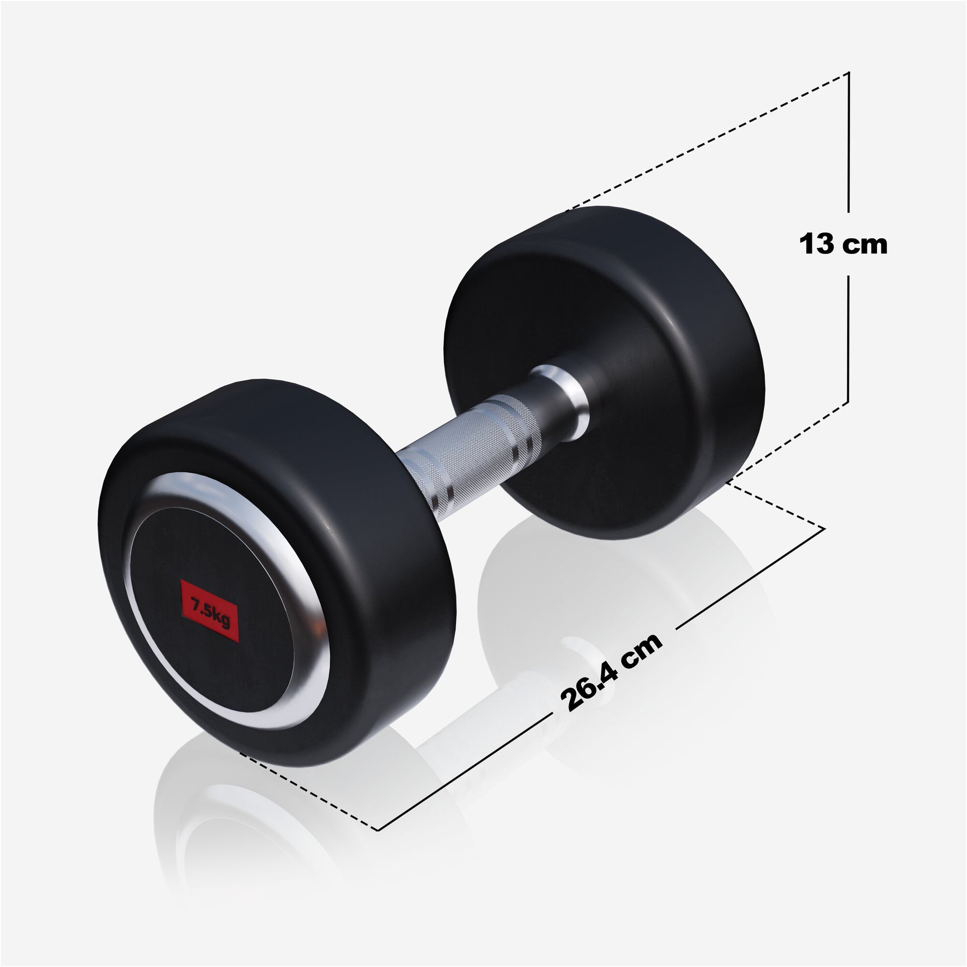 Kurzhantel Profi Gummi 2,5-50 KG - Gorilla Sports DE