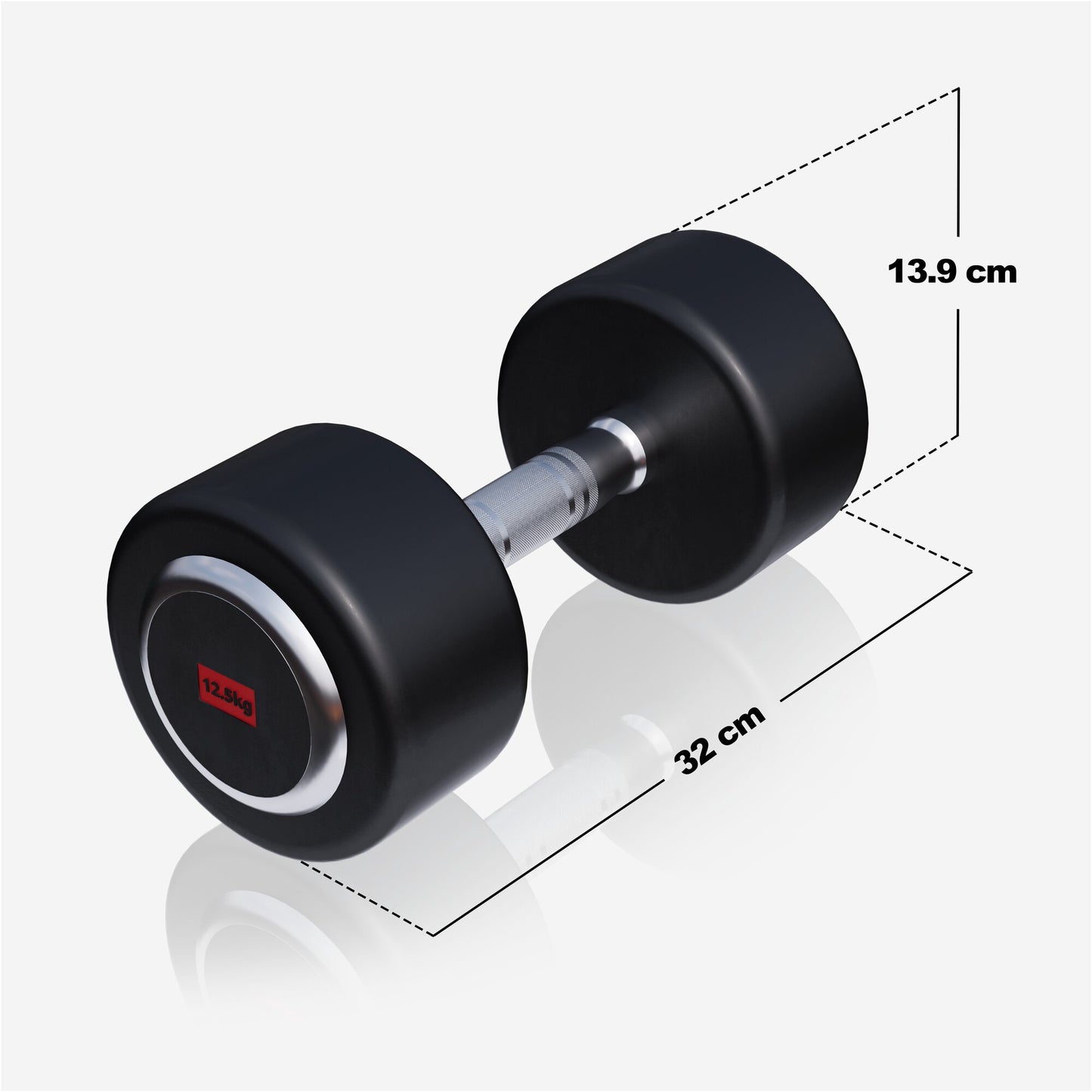 Kurzhantel Profi Gummi 2,5-50 KG - Gorilla Sports DE