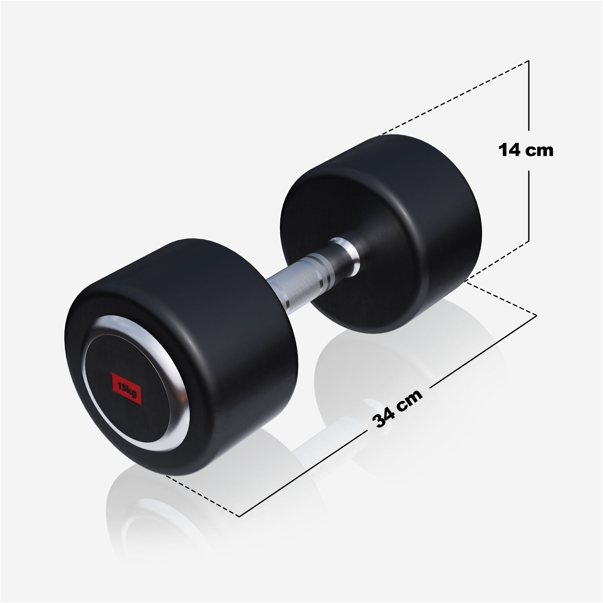 Kurzhantel Profi Gummi 2,5-50 KG - Gorilla Sports DE