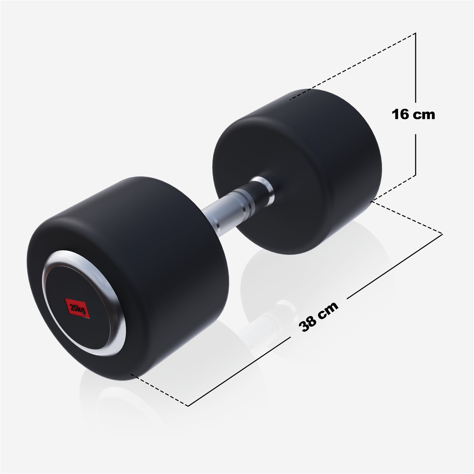 Kurzhantel Profi Gummi 2,5-50 KG - Gorilla Sports DE
