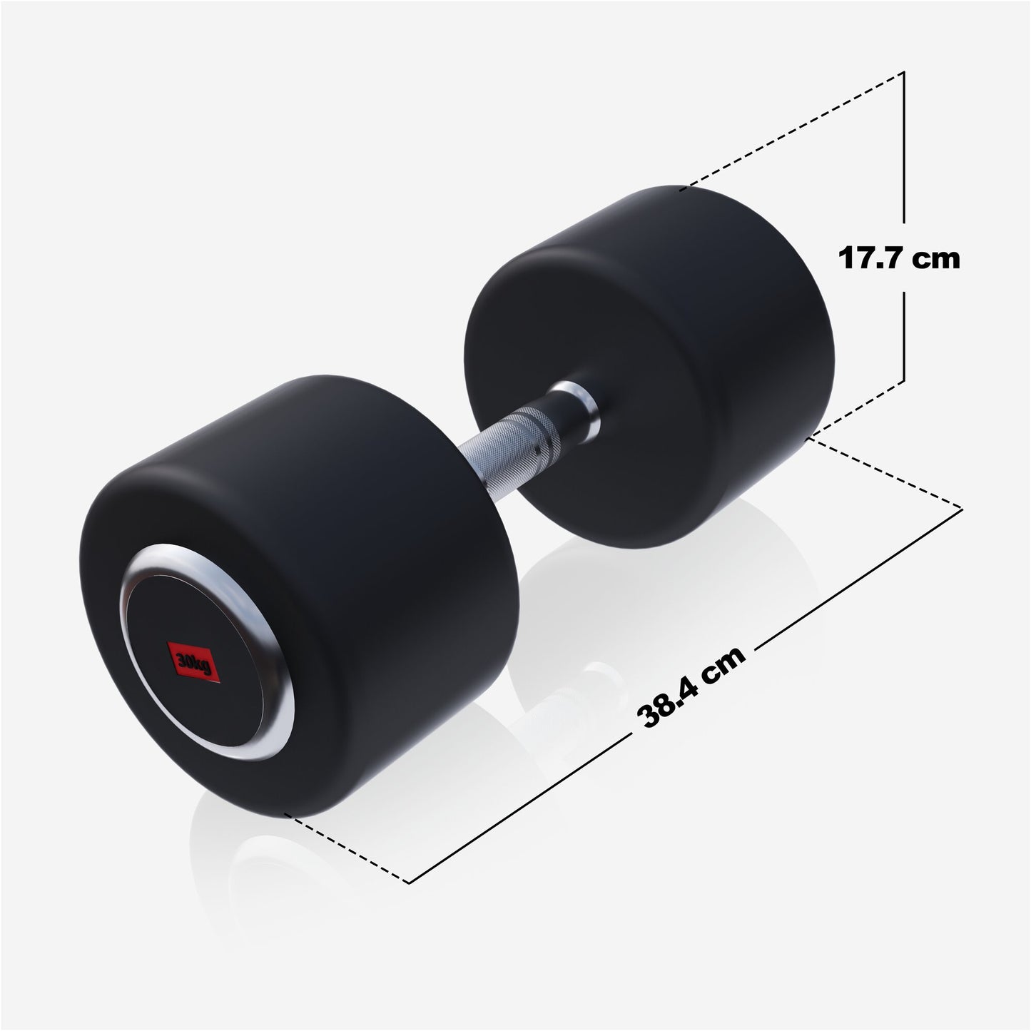 Kurzhantel Profi Gummi 2,5-50 KG - Gorilla Sports DE