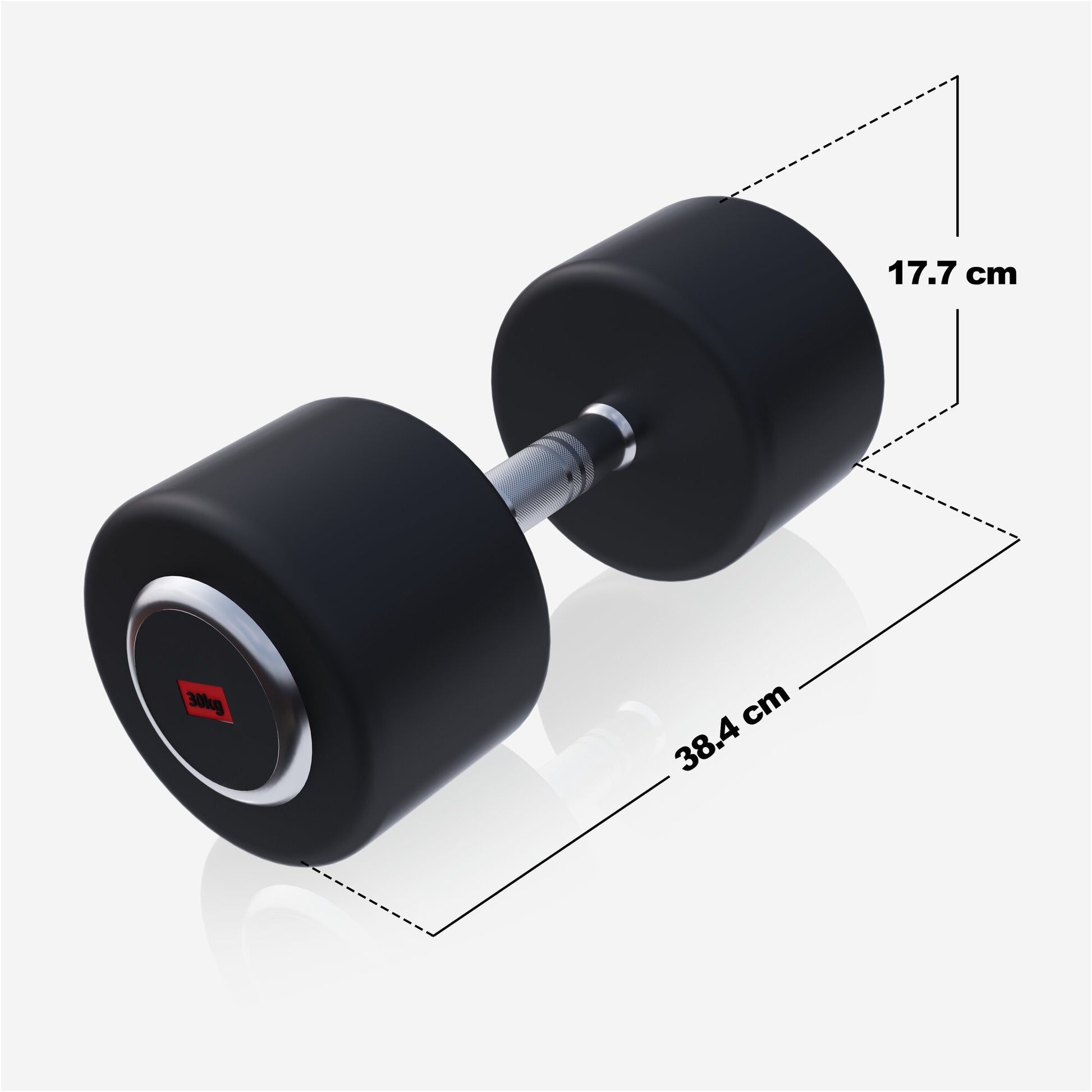 Kurzhantel Profi Gummi 2,5-50 KG - Gorilla Sports DE