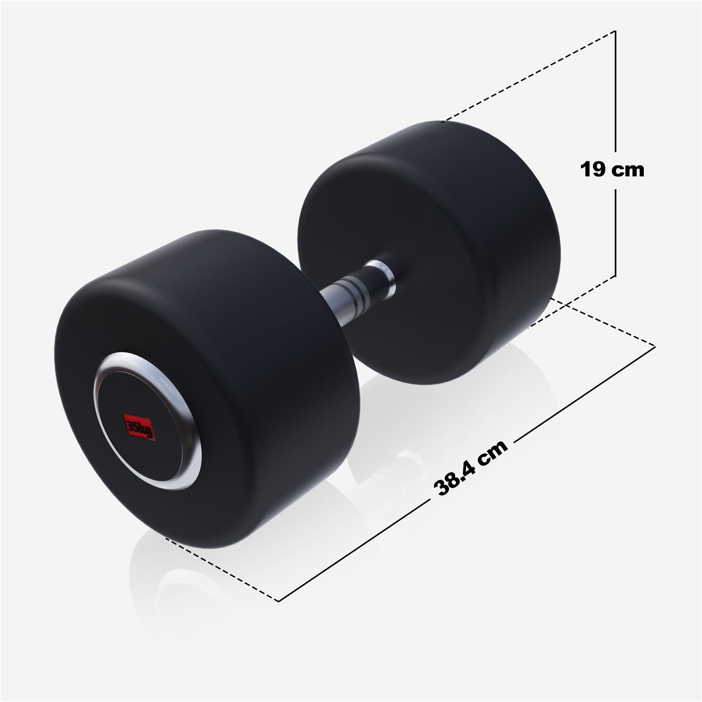 Kurzhantel Profi Gummi 2,5-50 KG - Gorilla Sports DE