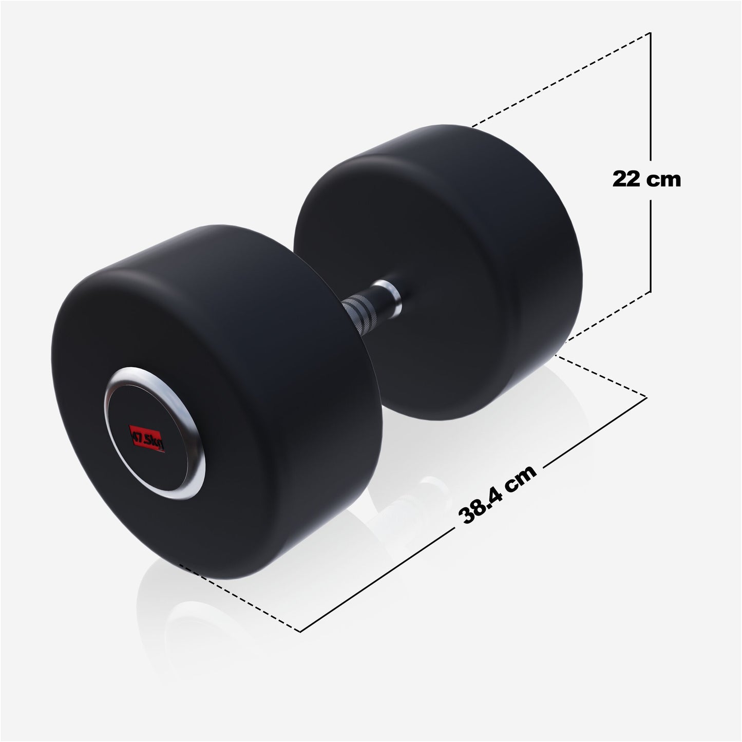 Kurzhantel Profi Gummi 2,5-50 KG - Gorilla Sports DE