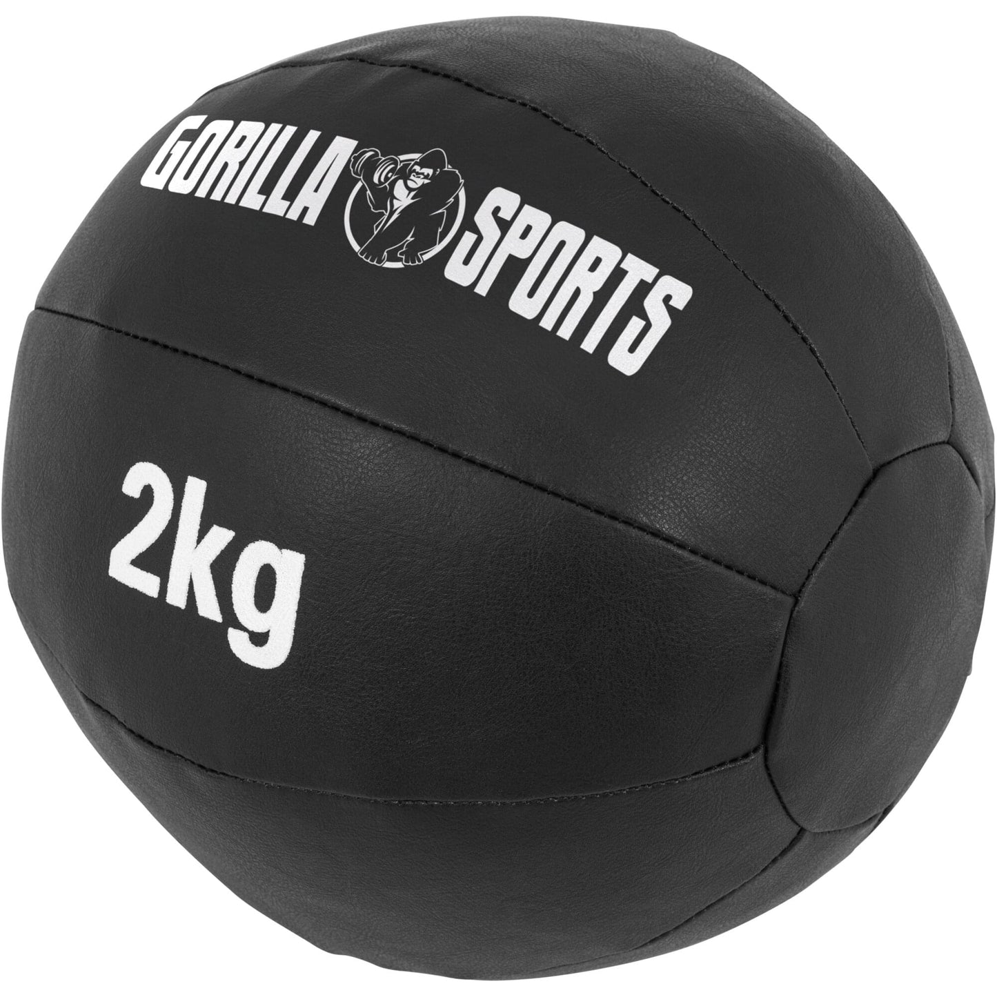 Medizinball aus Leder in Schwarz 1 - 10 kg - Gorilla Sports DE