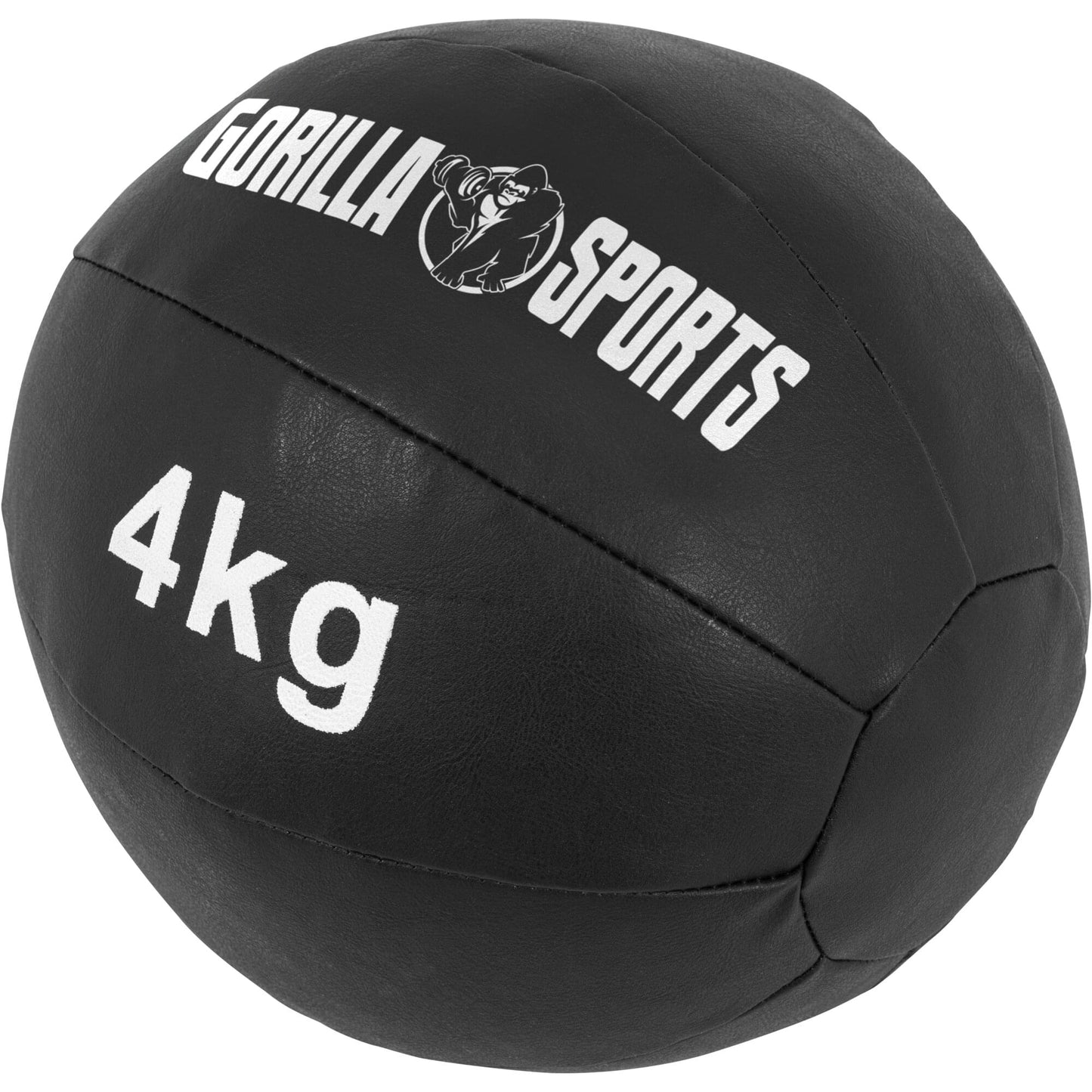Medizinball aus Leder in Schwarz 1 - 10 kg - Gorilla Sports DE