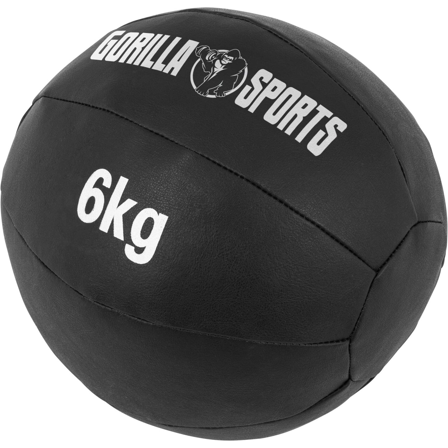 Medizinball aus Leder in Schwarz 1 - 10 kg - Gorilla Sports DE