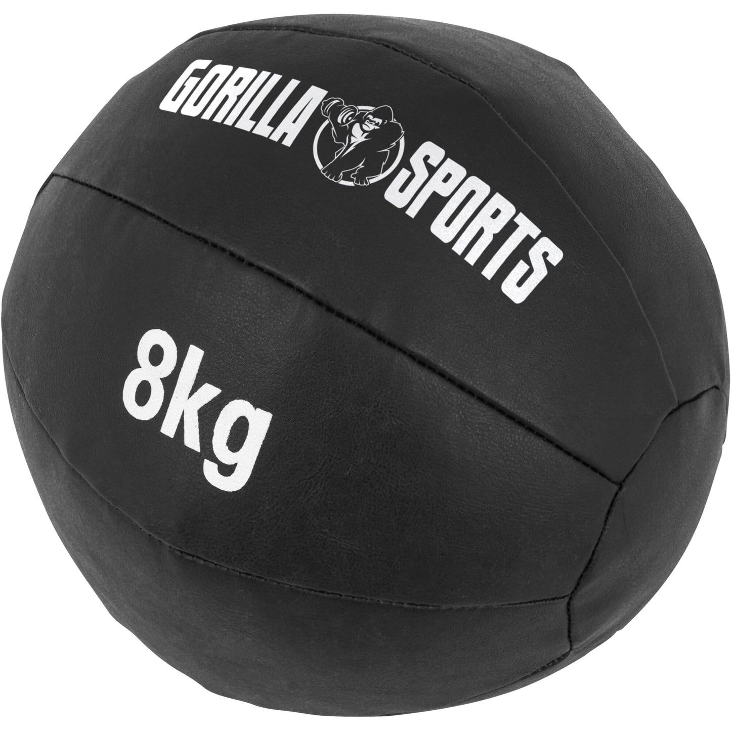 Medizinball aus Leder in Schwarz 1 - 10 kg - Gorilla Sports DE