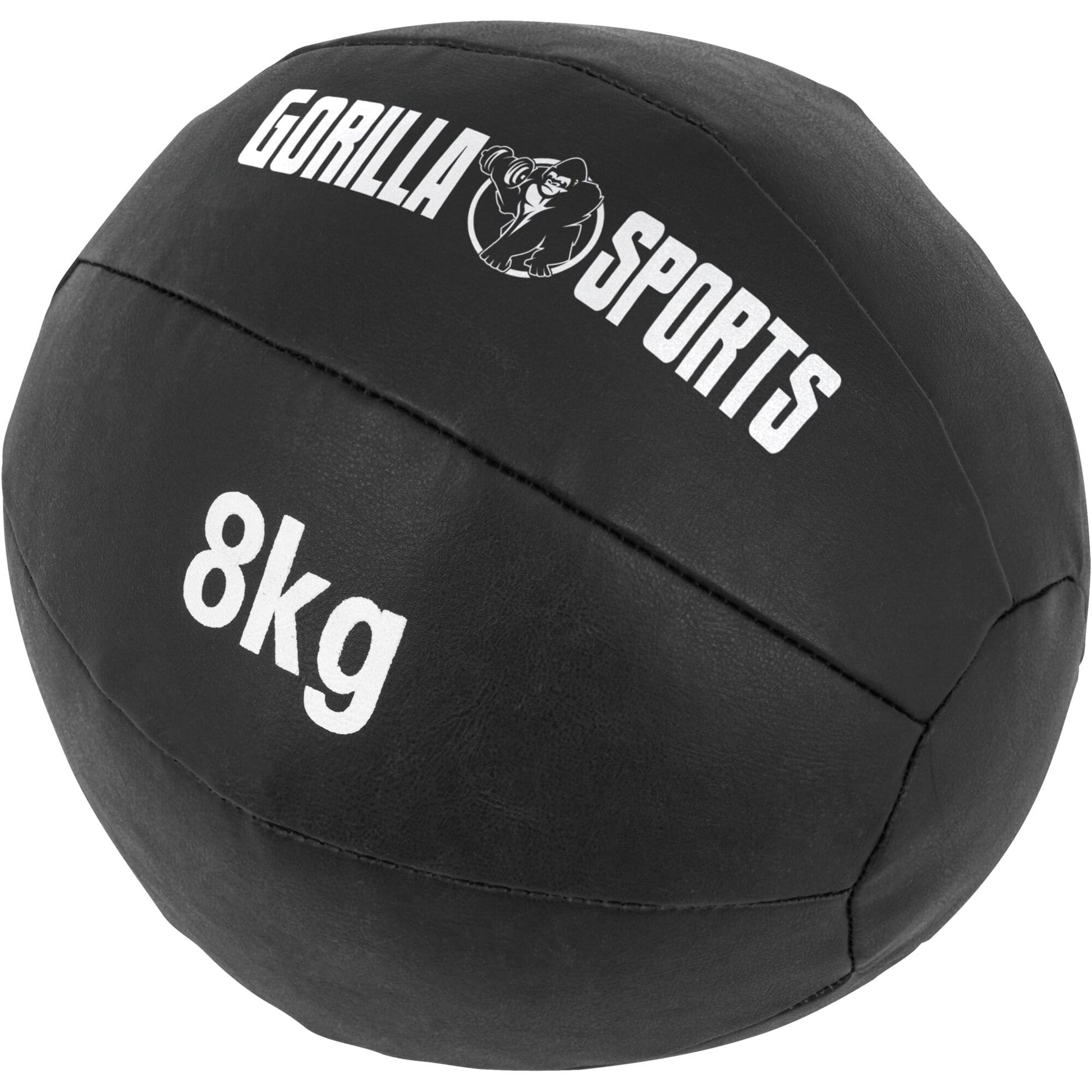 Medizinball aus Leder in Schwarz 1 - 10 kg - Gorilla Sports DE