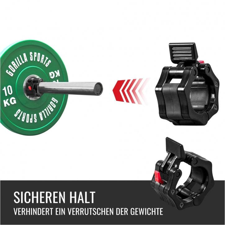 Schnellverschlüsse für Hantelstangen 50/51 mm 2-er Set - Gorilla Sports DE