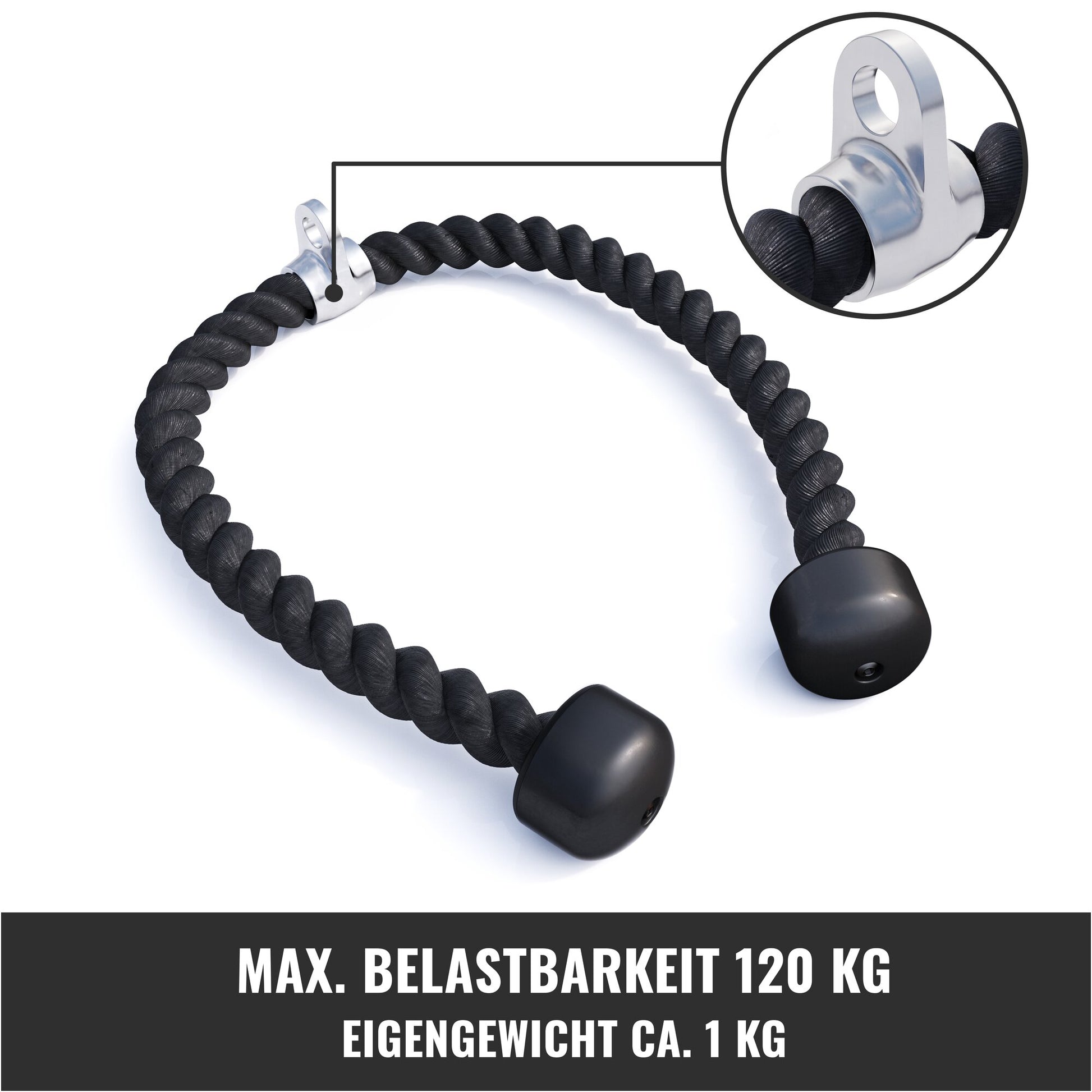 Nylon Tau inklusive Drehgelenk aus Chrom - Gorilla Sports DE