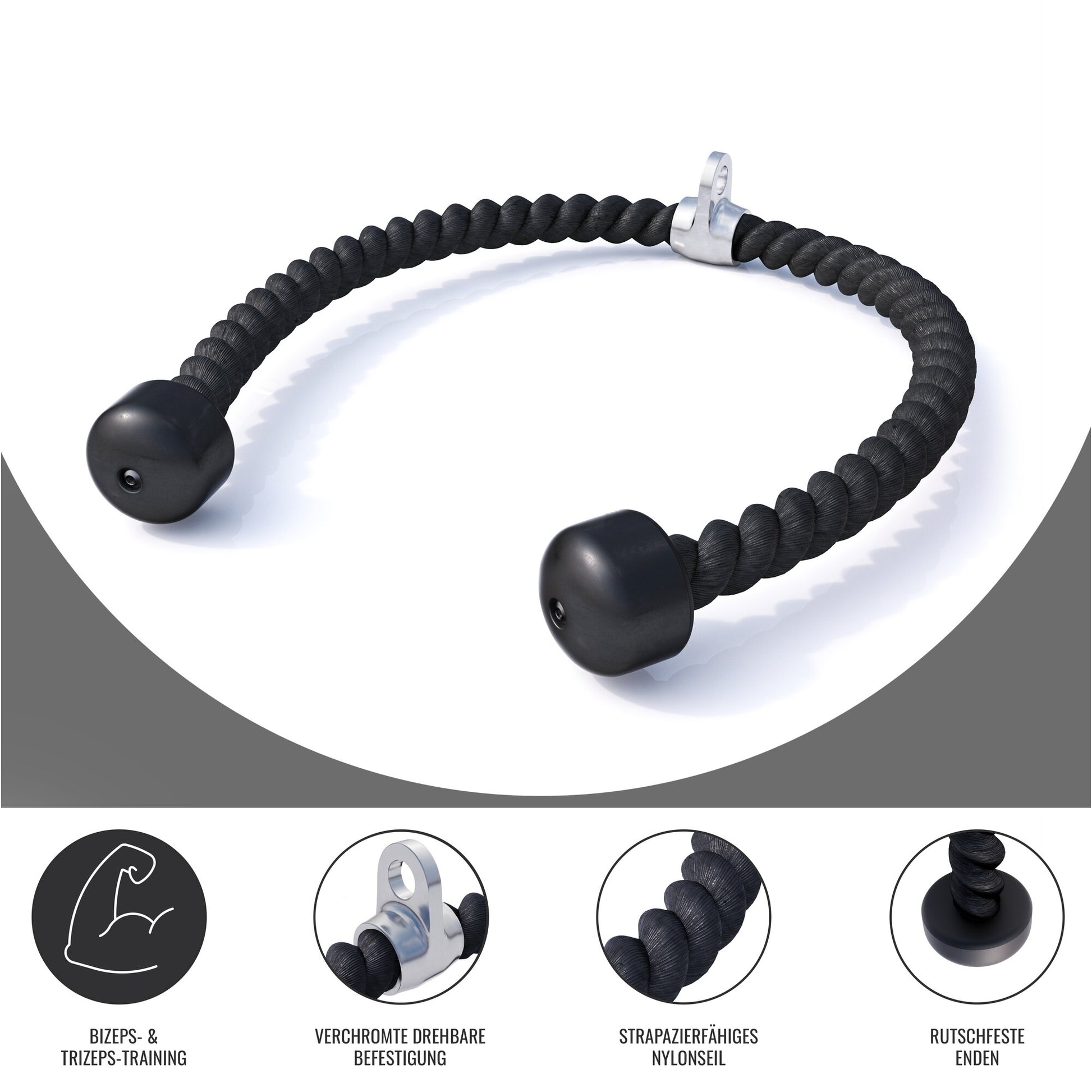 Nylon Tau inklusive Drehgelenk aus Chrom - Gorilla Sports DE