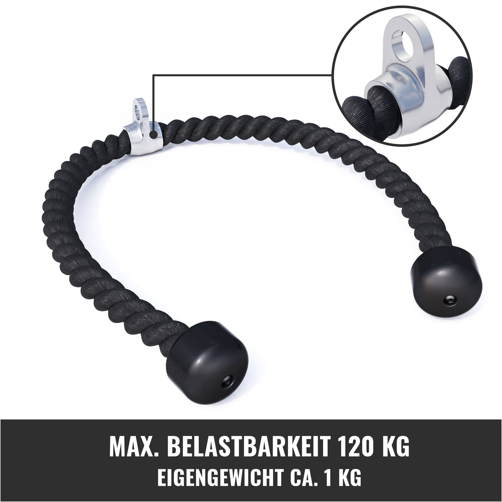 Nylon Tau inklusive Drehgelenk aus Chrom - Gorilla Sports DE