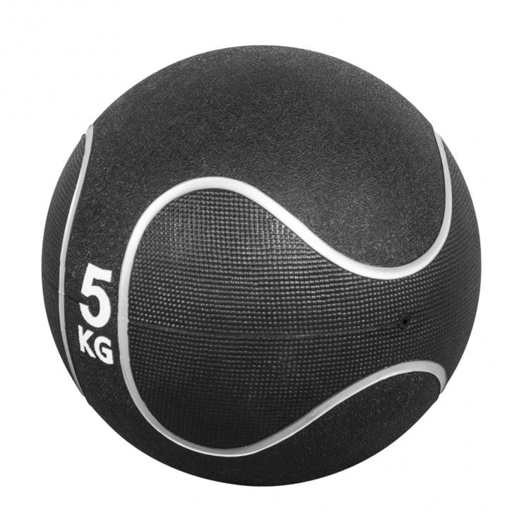 Medizinball Schwarz/Silber 1-10 KG - Gorilla Sports DE