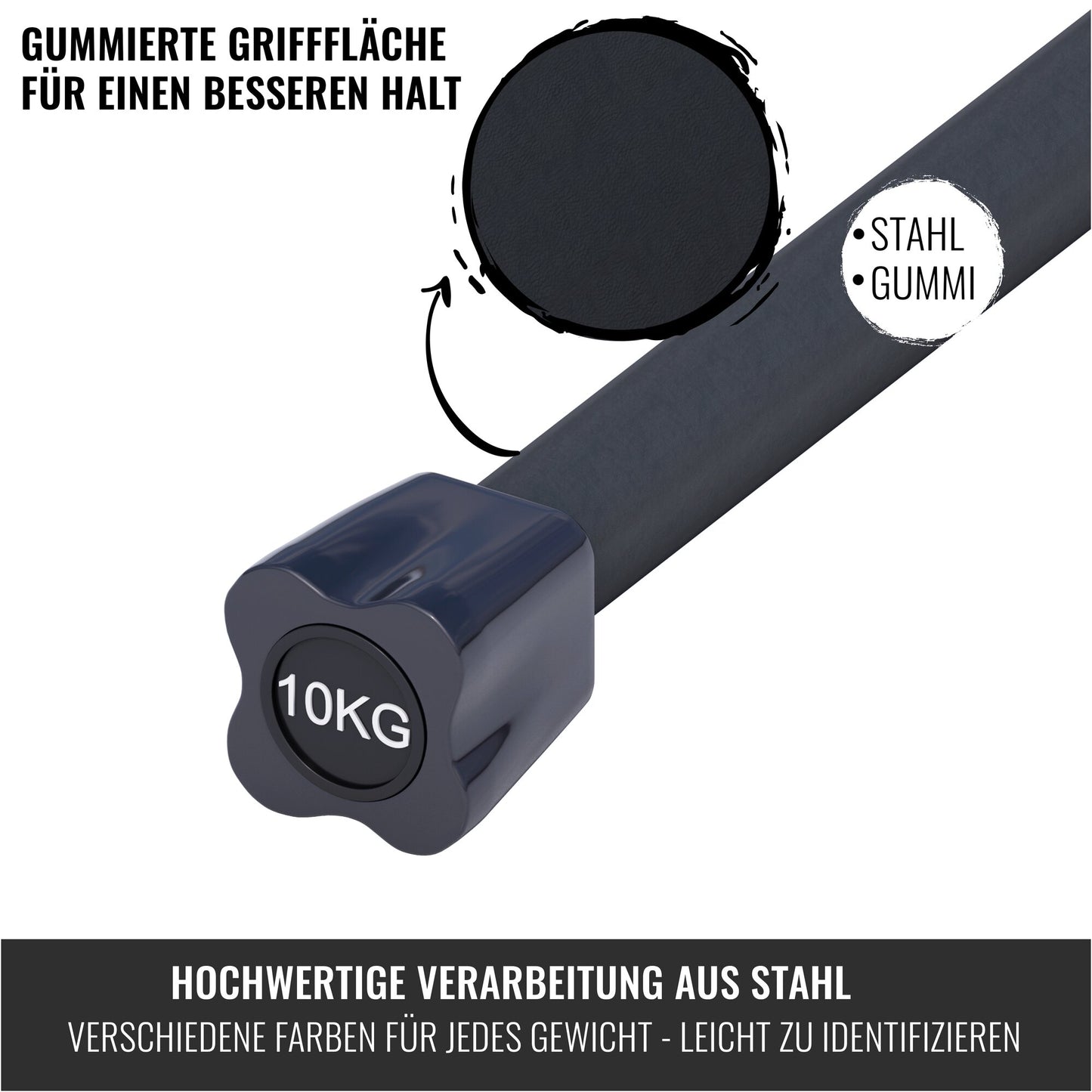 Gewichtsstange Aerobic 1 - 10 kg - Gorilla Sports DE