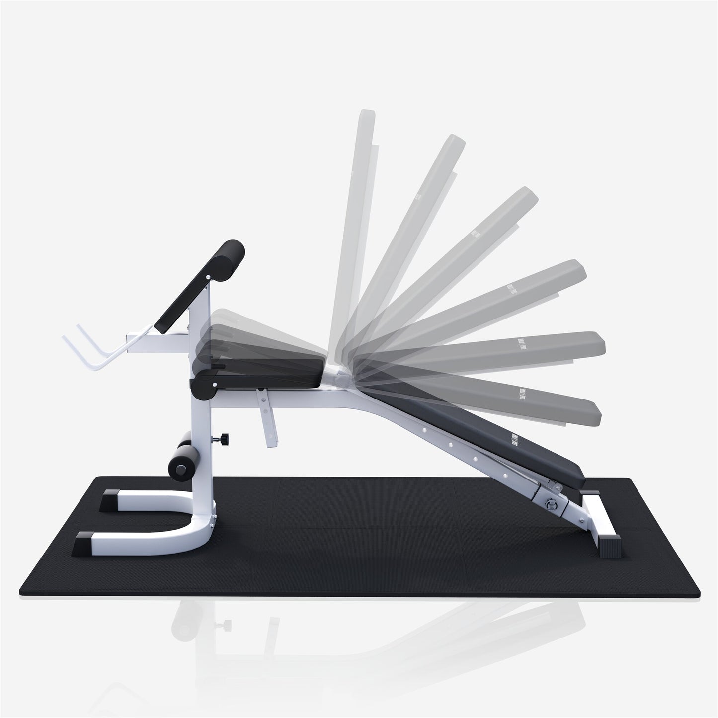 Schrägbank mit Squat Rack inkl, Langhantel Set 75 kg