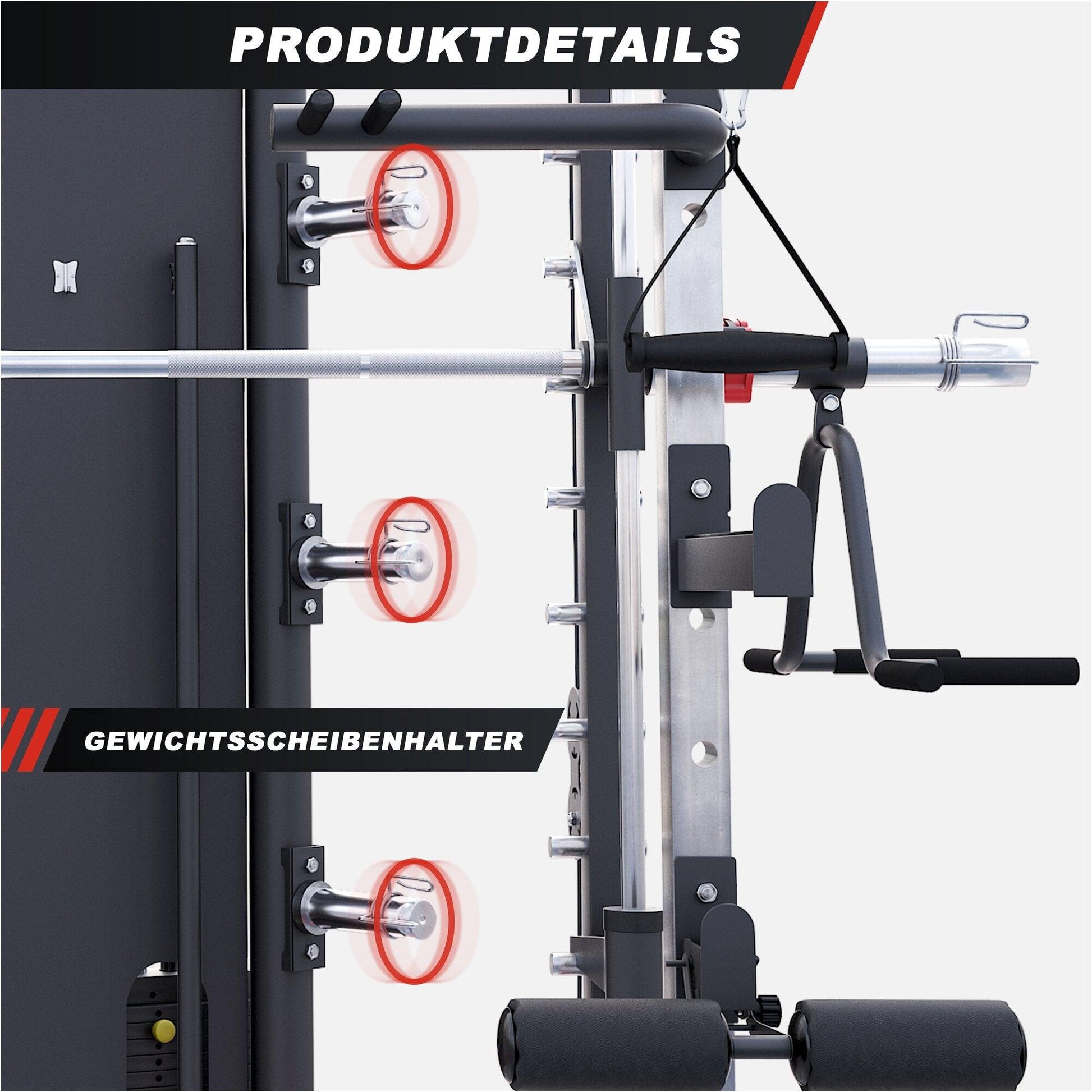 Multistation Smith Machine mit Gewichten - Gorilla Sports DE