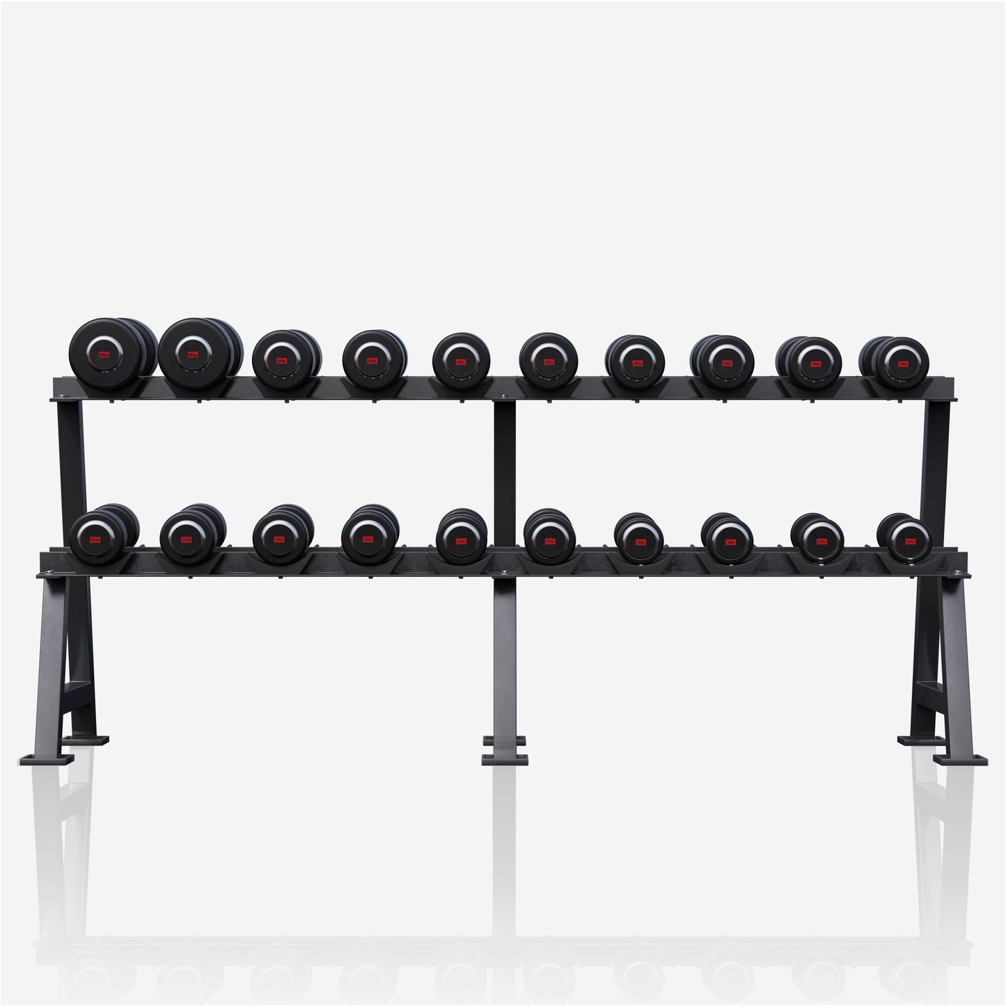 Kurzhantel Profi Gummi 2,5-50 KG - Gorilla Sports DE