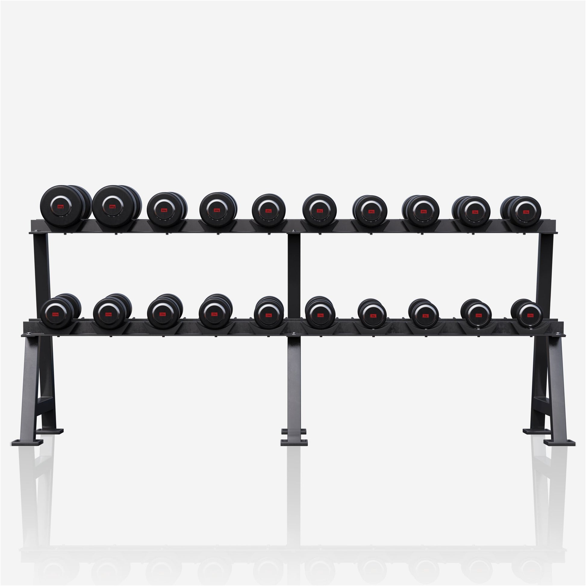Kurzhantel Profi Gummi 2,5-50 KG - Gorilla Sports DE