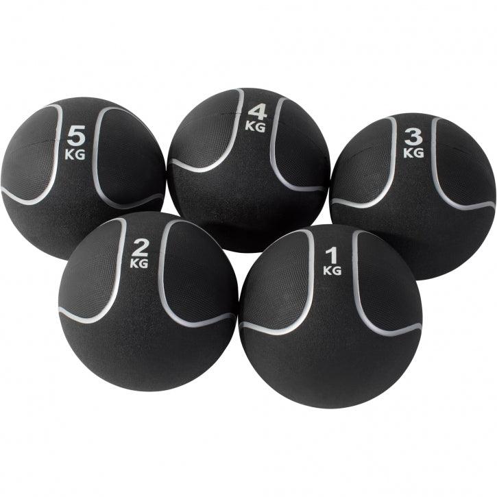 Medizinball Schwarz/Silber 1-10 KG - Gorilla Sports DE