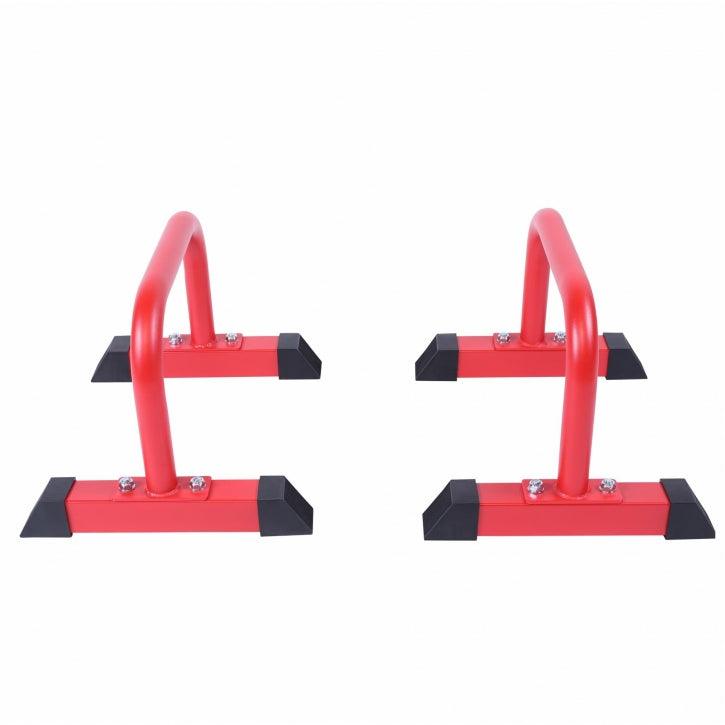 Push Up Parallettes Schwarz/Blau/Rot - Gorilla Sports DE