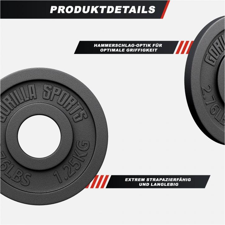 Hantelscheibe Olympia Gusseisen 50/51 mm - Gorilla Sports DE
