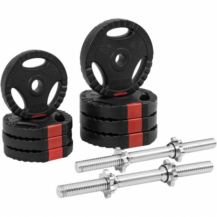 Langhantelset Kunststoff Gripper Set - Gorilla Sports DE