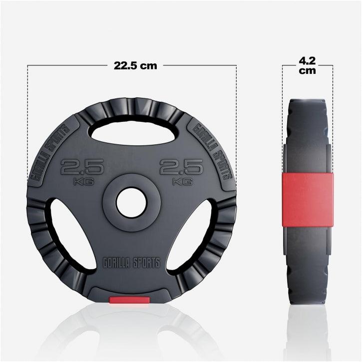 Langhantelset Kunststoff Gripper Set - Gorilla Sports DE