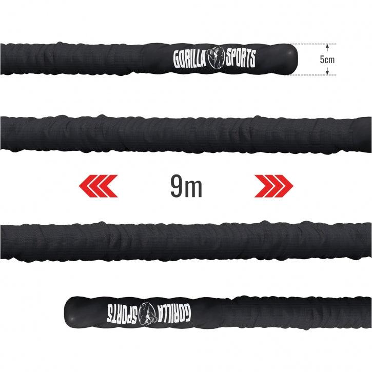 Battle Rope inkl. Wandbefestigung in verschiedenen Längen und Dicken - Gorilla Sports DE