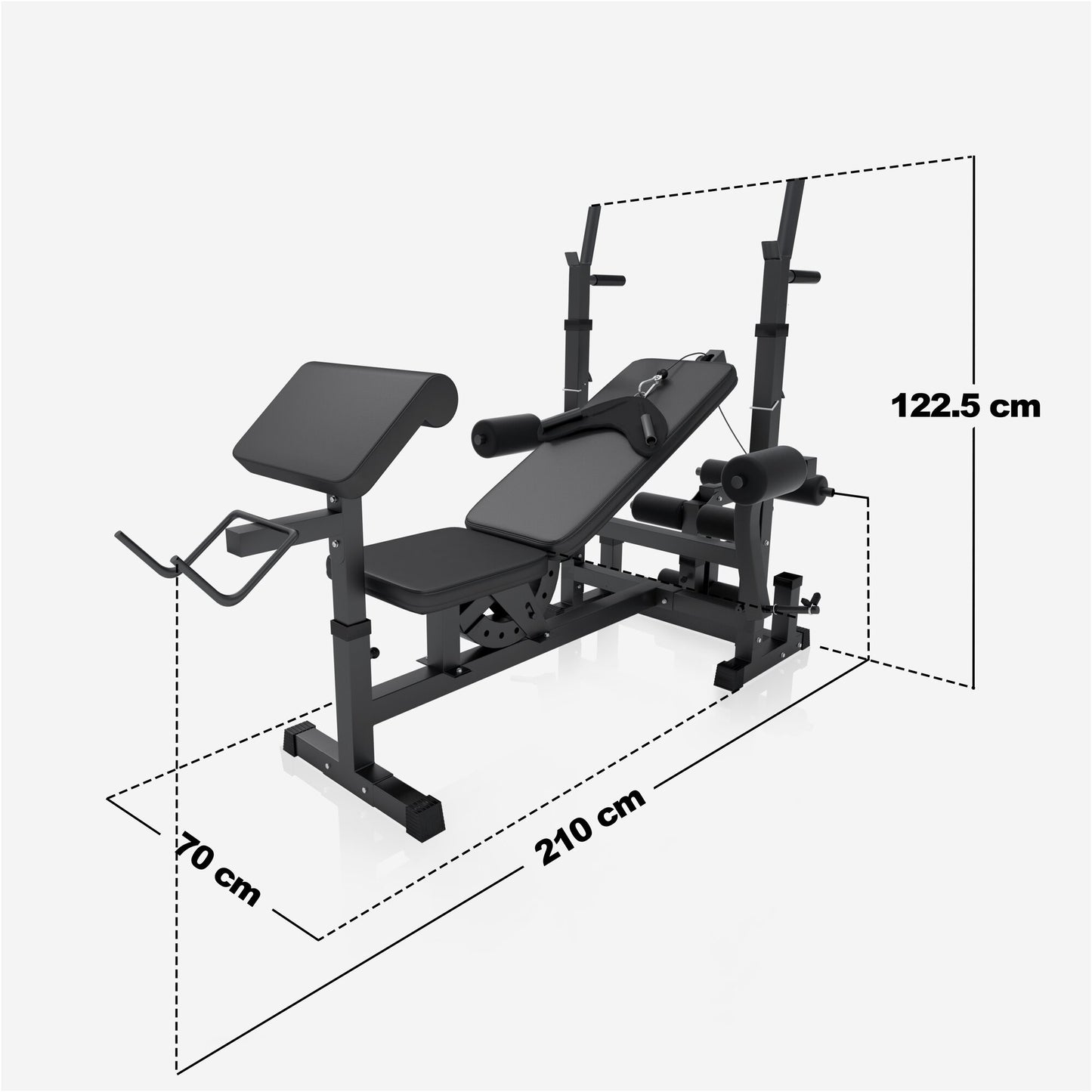 Kraftstation Universal inkl. Hantelset Kunststoff Gripper 100 kg - Gorilla Sports DE