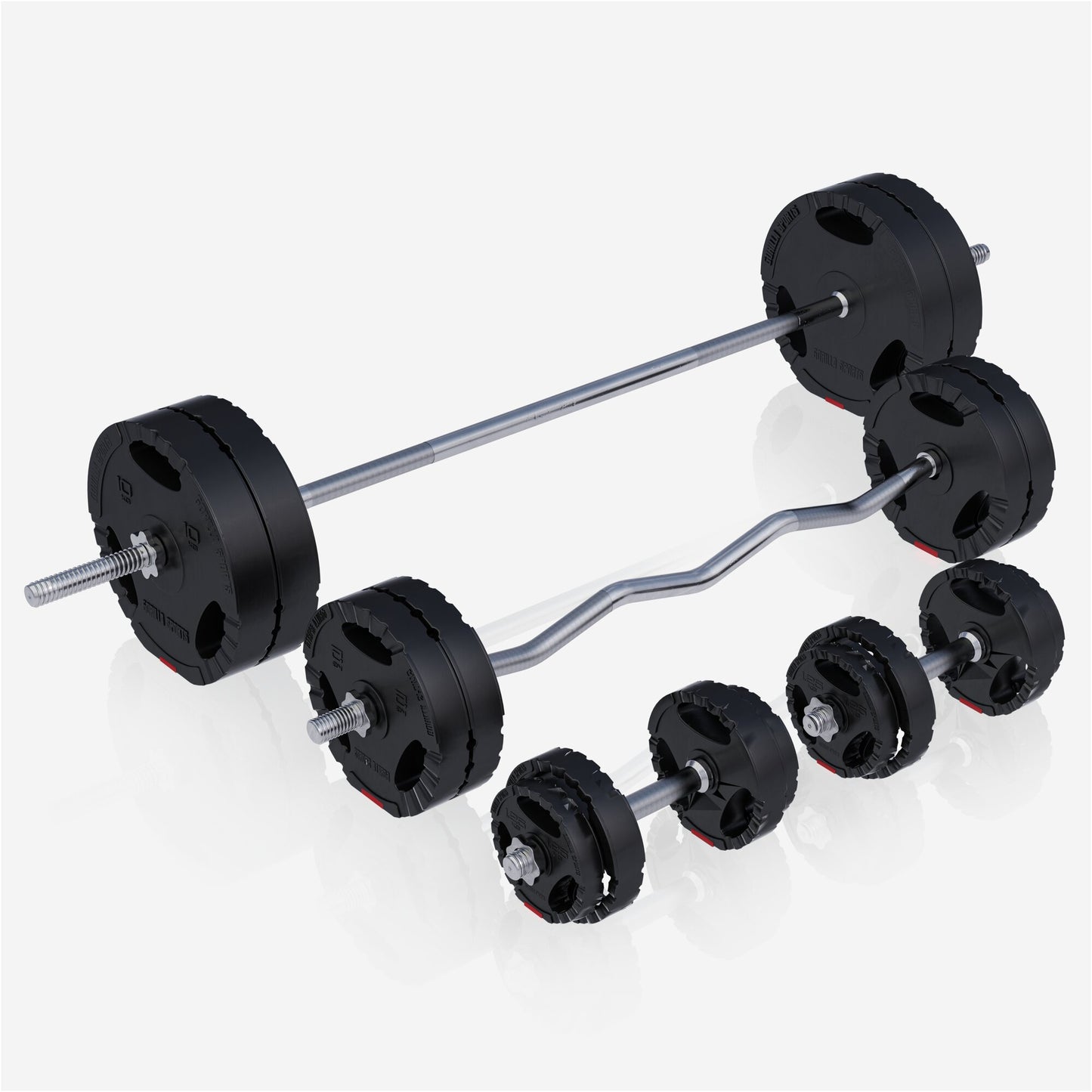 Kraftstation Universal inkl. Hantelset Kunststoff Gripper 100 kg - Gorilla Sports DE